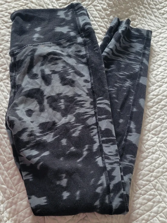 Nike Dri Fit Gray Black Camo Leggings Athletic High Rise Size M - Picture 5 of 6
